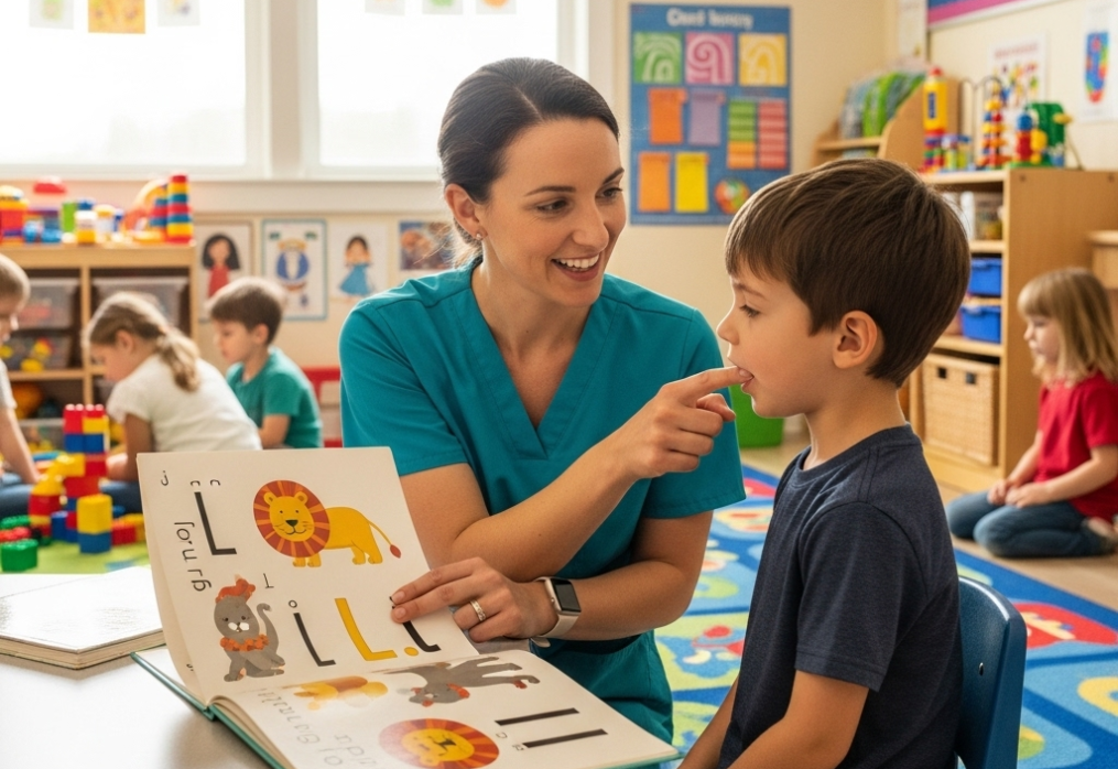 Kindergarten with speech therapist