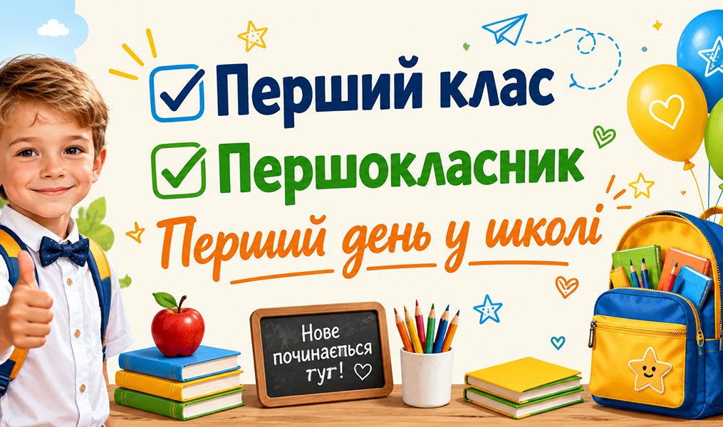 Перший клас ✅ Першокласник ✅ Перший день у школі
